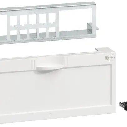 Panneau patch Hager HMS 10×RJ45 avec protection pour FLF type13 grd.I et II 