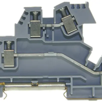 Borne de terre joignable Woertz 0.5…4mm² raccordement à vis 2×3 DIN 35mm gris 