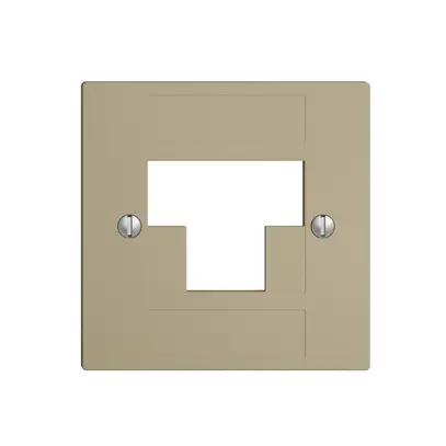 Placca frontale 2×RJ45 ITplus EDIZIOdue sand 