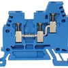 Borne de passage joignable Woertz 1…2.5mm² 24A 800V vis 3×1 rail DIN 35mm bleu 