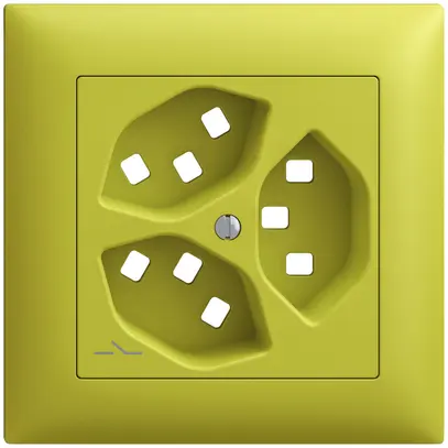 Kit de montage ENC Feller EDIZIOdue, pour prise 3×T23 1×séparé, lemon 