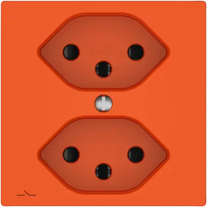 Prise EDIZIO.liv SNAPFIX® 2×T13 1×S avec shutter ora 