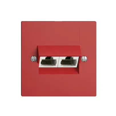 Prise ENC 2×RJ45/u 8P sép.EDIZIOdue berry ITplus 