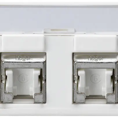 Presa FLF Hager cat.6 2RJ45/s bianco 