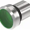 Boîtier pour poussoir lumineux EAO45 haut vert Ø22.3mm IP67/IP69K anneau arg 
