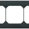 Telaio di copertura INC kallysto.line 1×3 nero orizzontale 92×212mm 