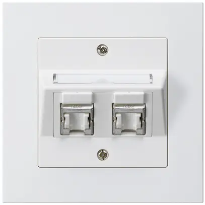 Kit di montaggio INC kallysto.pro C cat.6 2RJ45/s bianco 