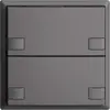 Poussoir ENC KNX 2× EDIZIOdue colore gris foncé RGB sans LED 