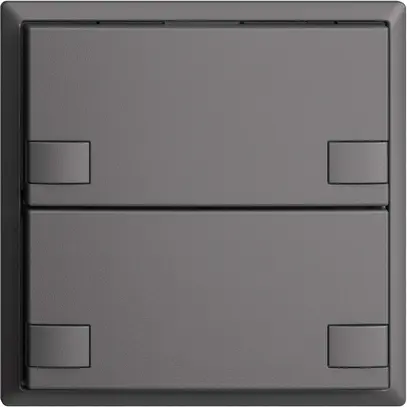 Poussoir ENC KNX 2× EDIZIOdue colore gris foncé RGB sans LED 