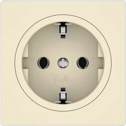 Steckdose EDIZIO.liv SNAPFIX® SCHUKO 16A 230V 60×60mm crema 