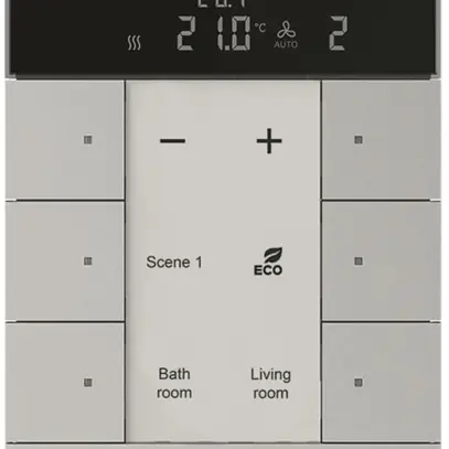 Controller-Nebenstelle klein ABB-Tenton, 6 Tasten, alusilber 