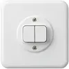 Kit frontal ENC basico 86×86mm blanc pour interr.a.bouton double 