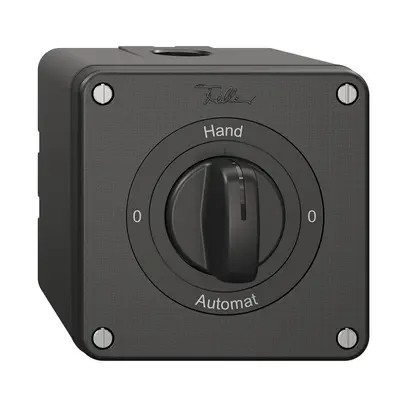 Interrupteur rotatif NAP NEVO, 2/1 L, avec manette, KS, 0-Hand-0-Automat, noir 