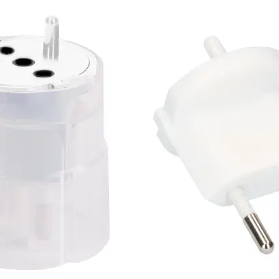 Adattatore fisso MH 2L 10A 230VAC Schuko/T11 CEE7/17-CH T11, bianco 