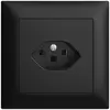 Presa INC EDIZIOdue T23 16A nero con morsetti innest. 