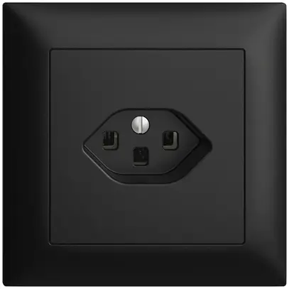 Presa INC EDIZIOdue T23 16A nero con morsetti innest. 