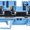 Morsetto passaggio componibile WTP 0.2…10mm² 57A 1000V 3×inn.1 pi.guida 35mm blc 