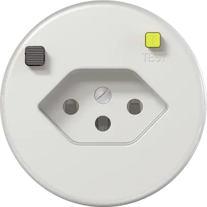 Presa FI INC CLASSIC E T13 30mA, shutter, bianco 