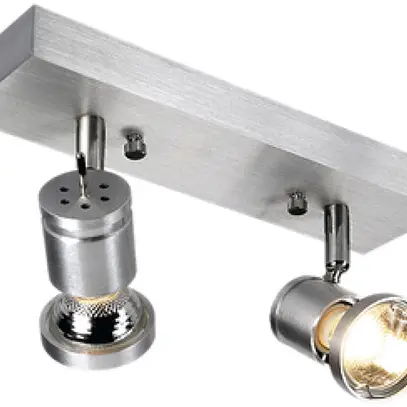 Plafonnier/Applique SLV ASTO, 2×GU10 75W IP20 alu brossé 