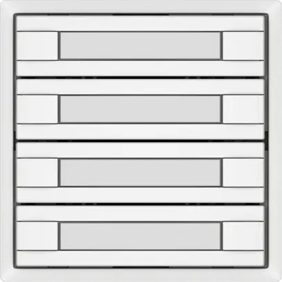 Pulsante universale EDIZIO.liv UNI SNAPFIX® s.LED 4× com.2T targ.bi 