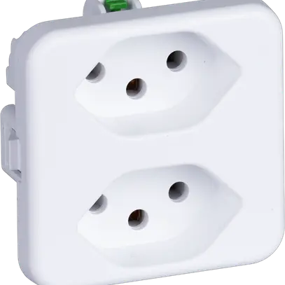 Schneider Steckdose CH 2 x T13, weiss 