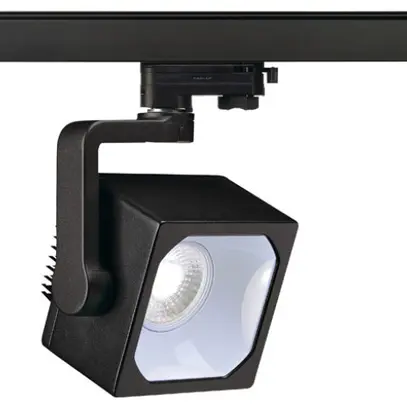 Projecteur LED EURO CUBE, 28.5W 2150lm 4000K 60° a.adaptateur 3-phases IP20 noir 