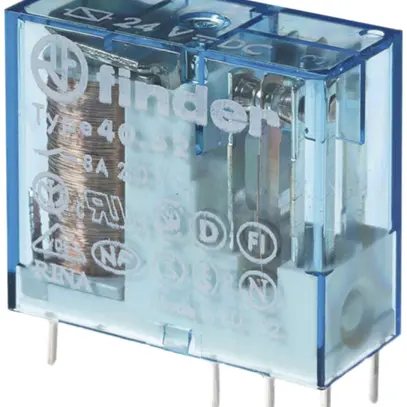 Relè di commutazione Finder 40.52 2C 8A/24VDCsens AgNi 1150Ω 0.5W 5.0mm RT II 