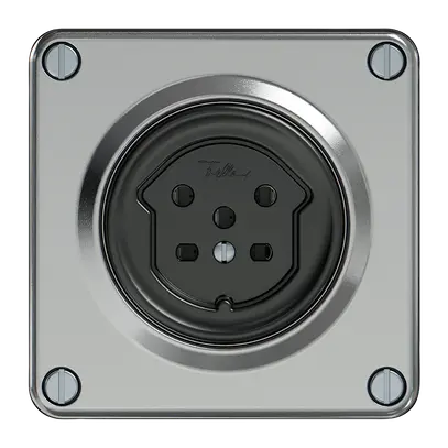 Prise ELEMENT SNAPFIX® 1×type 15 10A 440V IP20 alu 