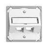 Kit de montage INC S-One EDIZIOdue FM.TE pour 2×RJ45 oblique, blanc 