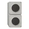 Combinaison NAP NEVO, 2×interrupteur à poussoir schéma 3/1L, gris clair 