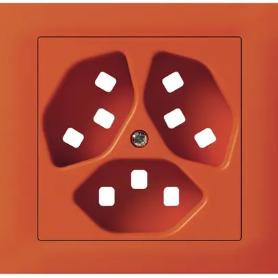 Kit frontale INS kallysto per presa INS G3 3×tipo 23 telaio avvitabile arancione 