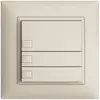 Poussoir univ. ENC 3×1t bornes enf. EDIZIOdue crema, sans LED 