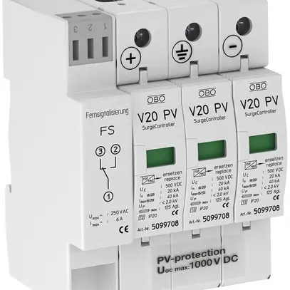 Scaricatore di sovratensione Bettermann V20-C 3PHFS-1000 