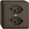 Prise AP 2×T23 16A EDIZIOdue coffee avec bornes enf. 