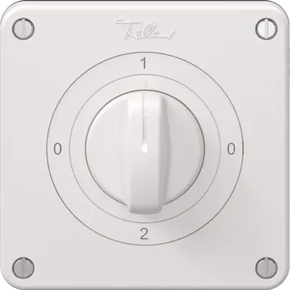 Interrupteur rotatif NEVO N.CO 2/1 L, avec manette, KS, 0-1-0-2, blanc 