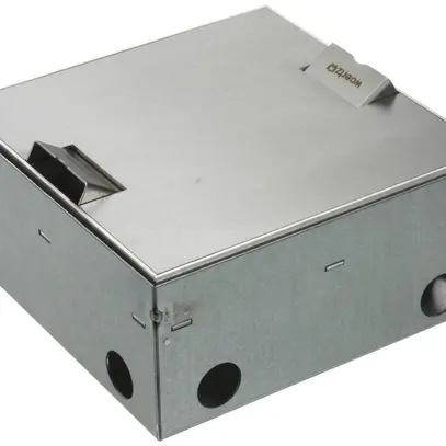 Bodendose Woertz WAK Cr 200×200×95mm Bodenhöhe 95…140mm sichtbar 