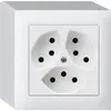 Prise AP kallysto 3×T13 blanc avec sécurité enfants 