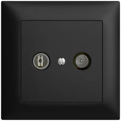 Prise TV-R ENC EDIZIOdue 11dB noir à large bande 5…2000MHz, FMI 