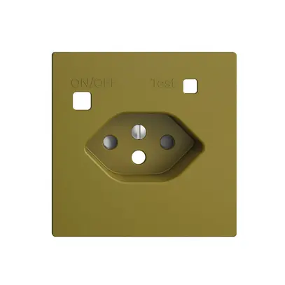 Kit frontal EDIZIOdue pour prise FI F, T13, shutter, olive 