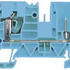 Borne de passage Weidmüller ZT 4/2AN/1 connexion à ressort 4mm² TS35 bleu 