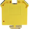 Borne de terre joignable Woertz 6…16mm² vis 2×1 barre G vert/jaune 