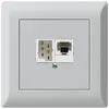 Boîte ENC kallysto.line 1×RJ45u+1×TT83 gris clair 