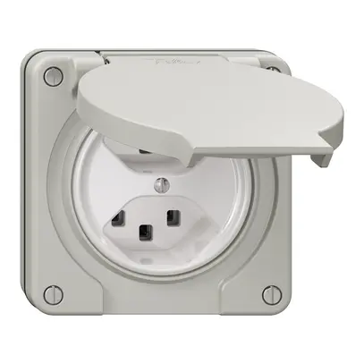 Presa NUP NEVO, 2×T23, IP21, grigio chiaro 