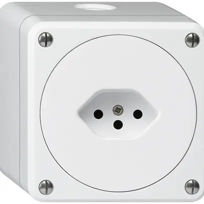 AP-Steckdose robusto Typ 13 weiss ohne Klappdeckel 