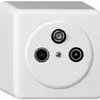 Prise AP basico TV-R-SAT blanc 