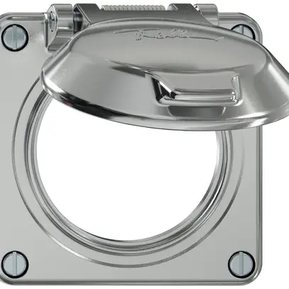 Partie supérieure ELEMENT SNAPFIX® avec clapet pour prises IP20 Ø60mm alu 