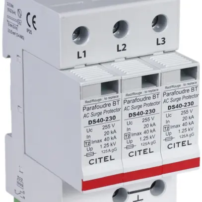 Parafulmine Flury DS 40S tipo 2, 3-poli 