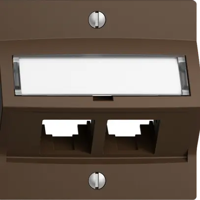 Kit di montaggio S-One EDIZIOdue F per 2×RJ45 obliquo, coffee 