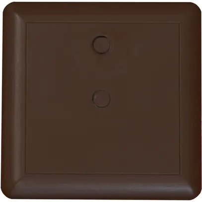 Coperchio ad innesto Ammer 115×115mm, disco selezione, termopl., marrone RAL8007 