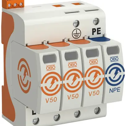 Parasurtension Bettermann V50+NPE+FS 3L, type 1+2, 280V 